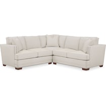 arden white  pc sectional with right facing loveseat   