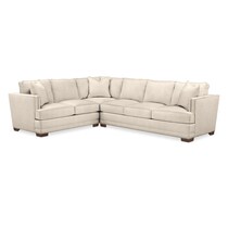 arden white  pc sectional with right facing sofa   