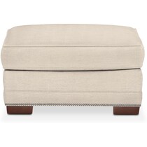 arden white ottoman   