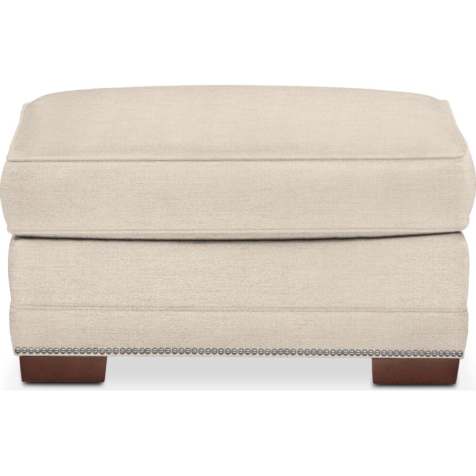 arden white ottoman   