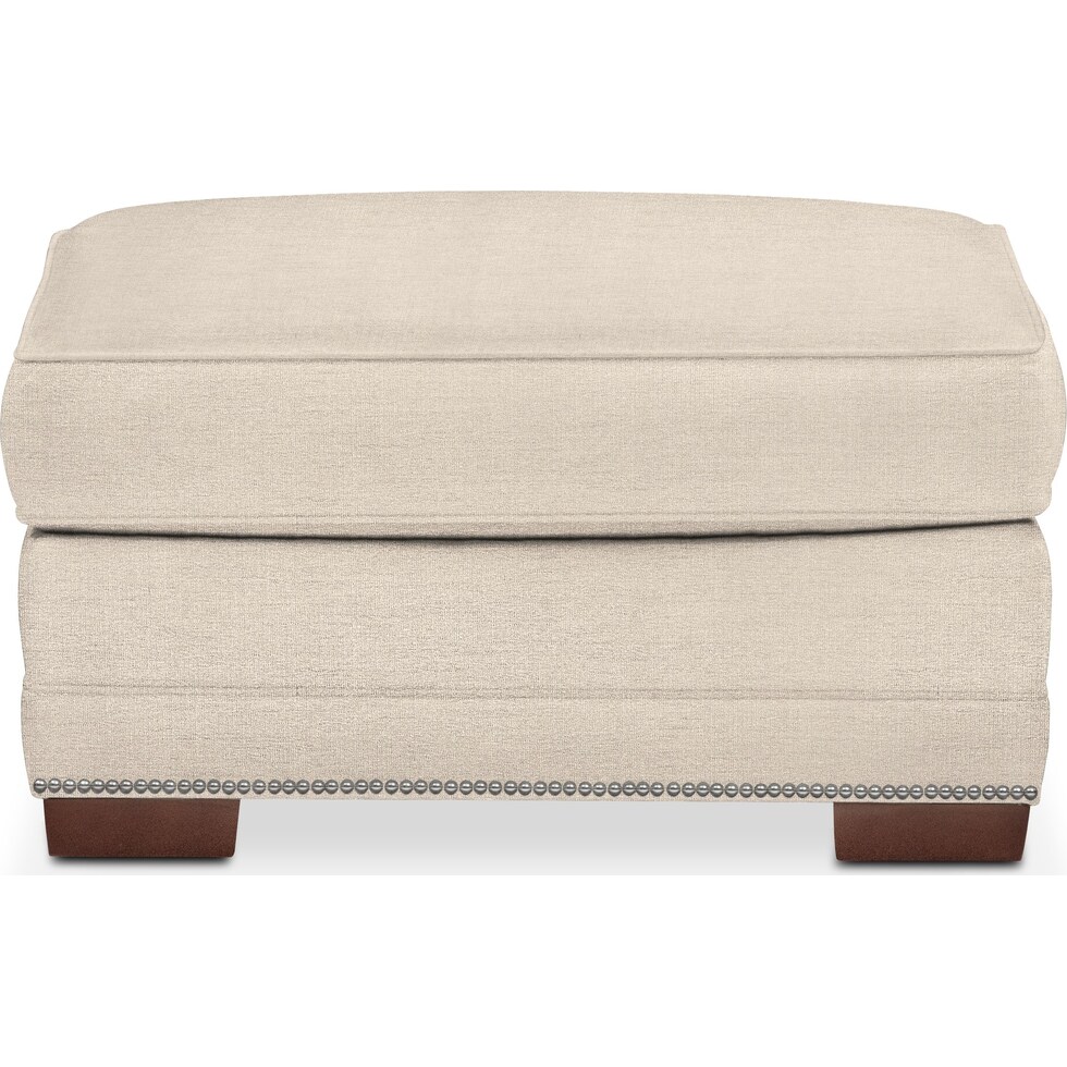 arden white ottoman   