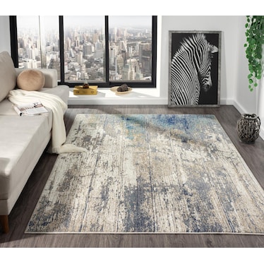 Ardsley 8' x 11' Area Rug - Blue/Light Brown