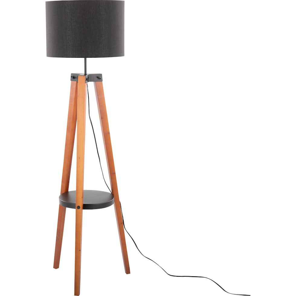 aretha light brown floor lamp   