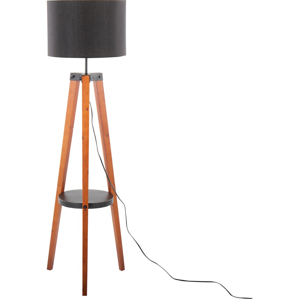 aretha light brown floor lamp   