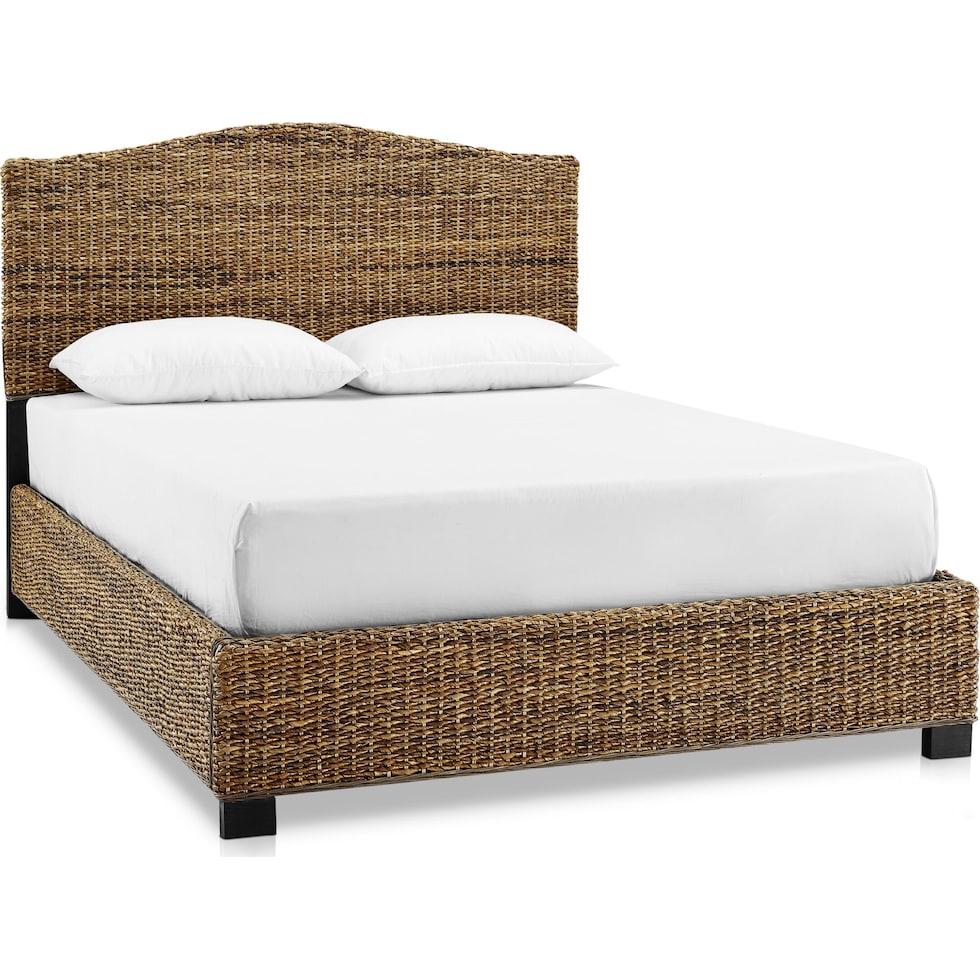 aria dark brown queen bed   