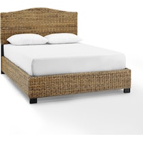 aria light brown king bed   