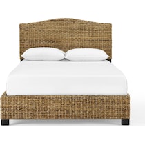 aria light brown king bed   