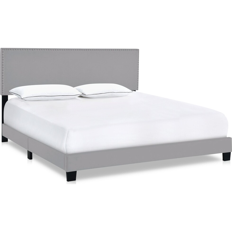 ariana gray queen upholstered bed   