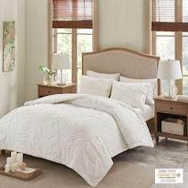 ariana white full queen bedding set   