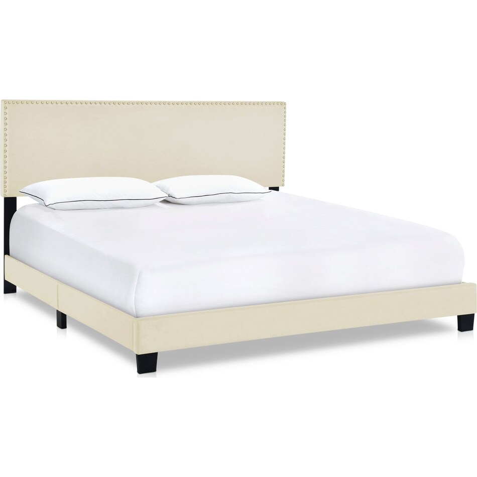 ariana white king upholstered bed   