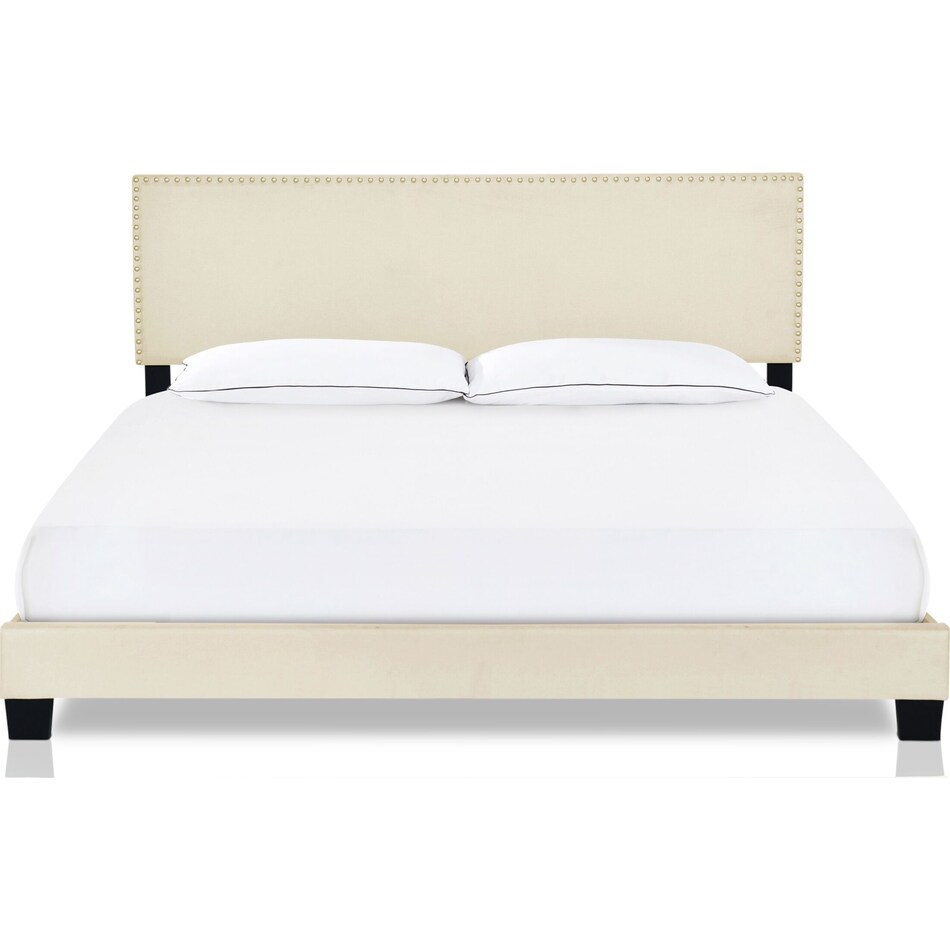 ariana white king upholstered bed   