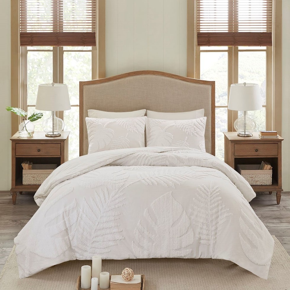 ariana white king california king bedding set   