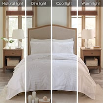 ariana white king california king bedding set   