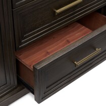 arielle bedroom dark brown door chest   