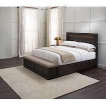 arielle bedroom dark brown king bed   