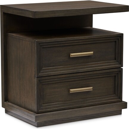 Arielle Charging Nightstand with Light - Tabacco