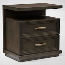 arielle bedroom dark brown nightstand   