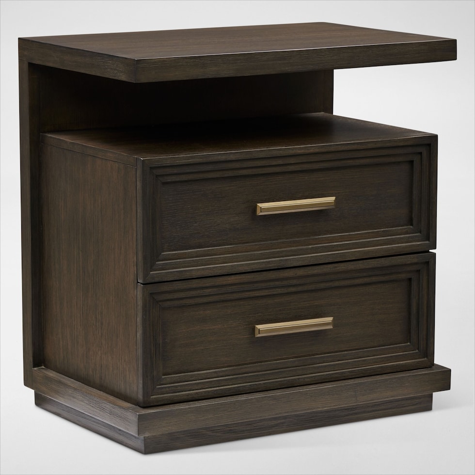 arielle bedroom dark brown nightstand   