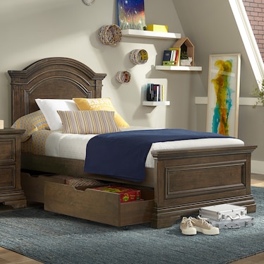Arielle Queen Storage Bed - Tobacco