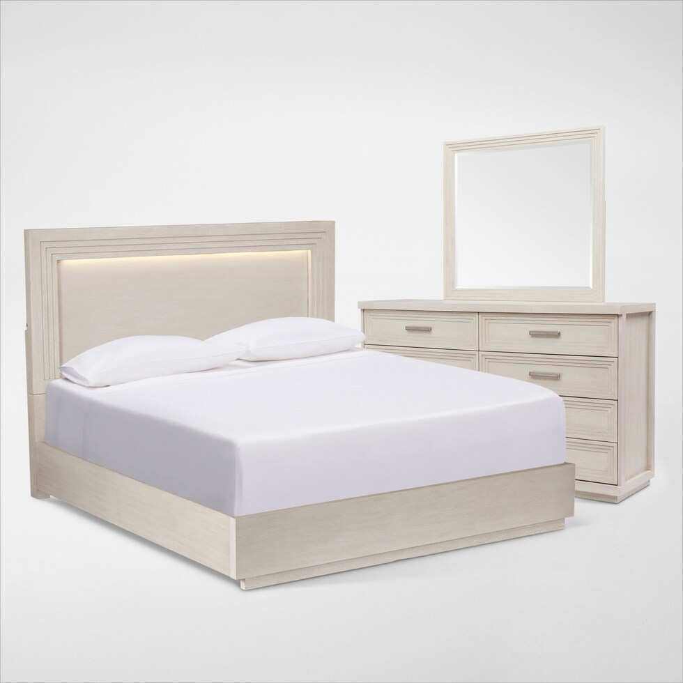 arielle bedroom white  pc king bedroom   