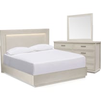 arielle bedroom white  pc king bedroom   