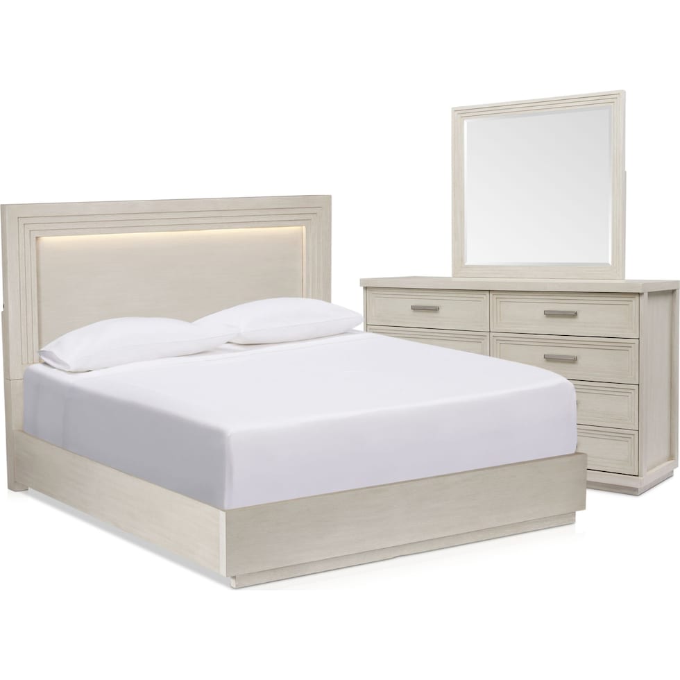 arielle bedroom white  pc king bedroom   