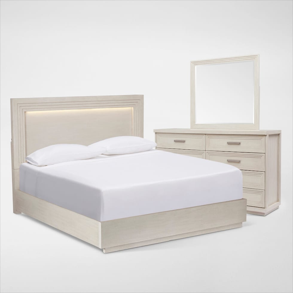 arielle bedroom white  pc king bedroom   