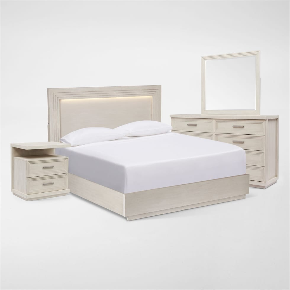 arielle bedroom white  pc queen bedroom   