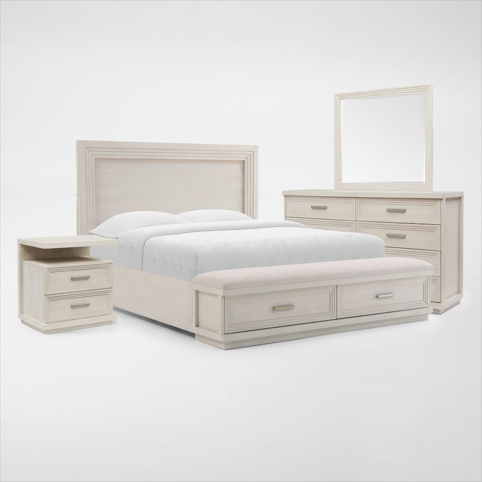 arielle bedroom white  pc queen bedroom   