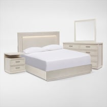 arielle bedroom white  pc queen bedroom   
