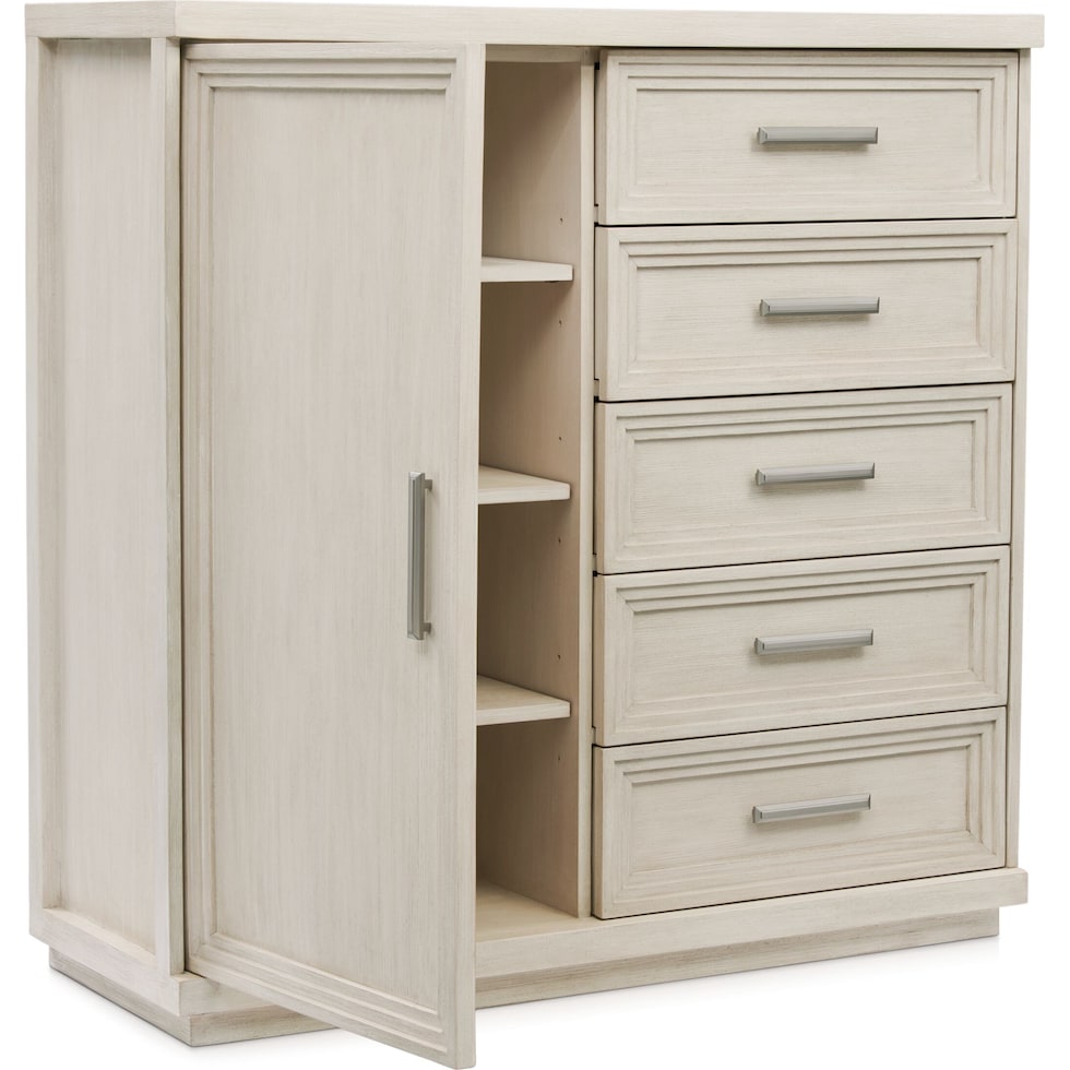 arielle bedroom white door chest   