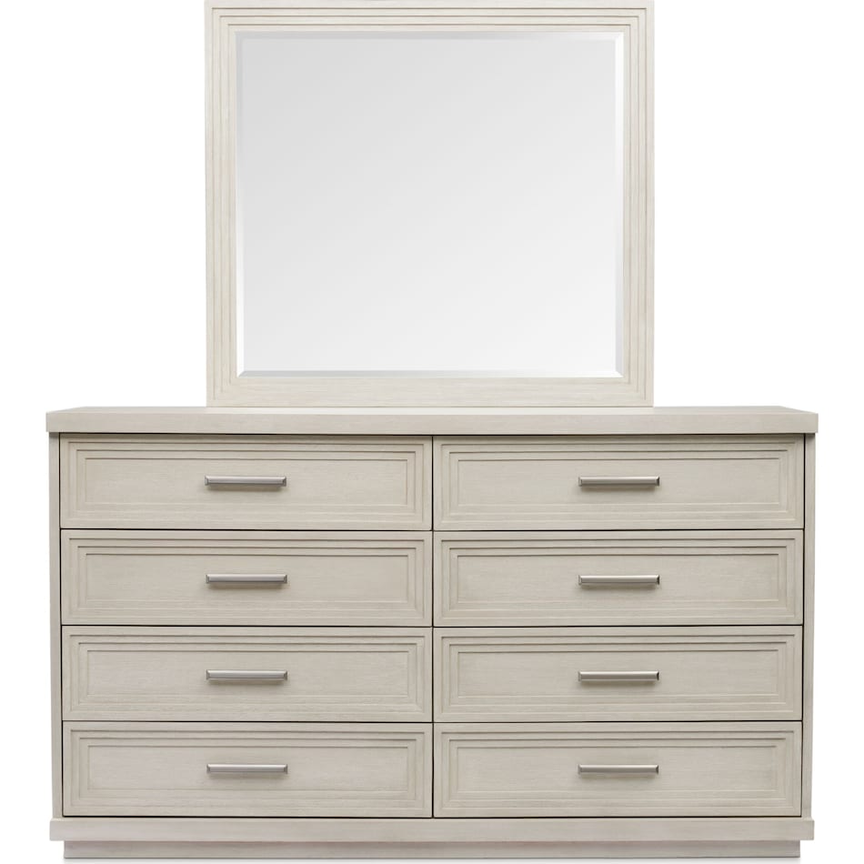 arielle bedroom white dresser & mirror   