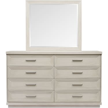 Arielle Dresser & Mirror - Parchment