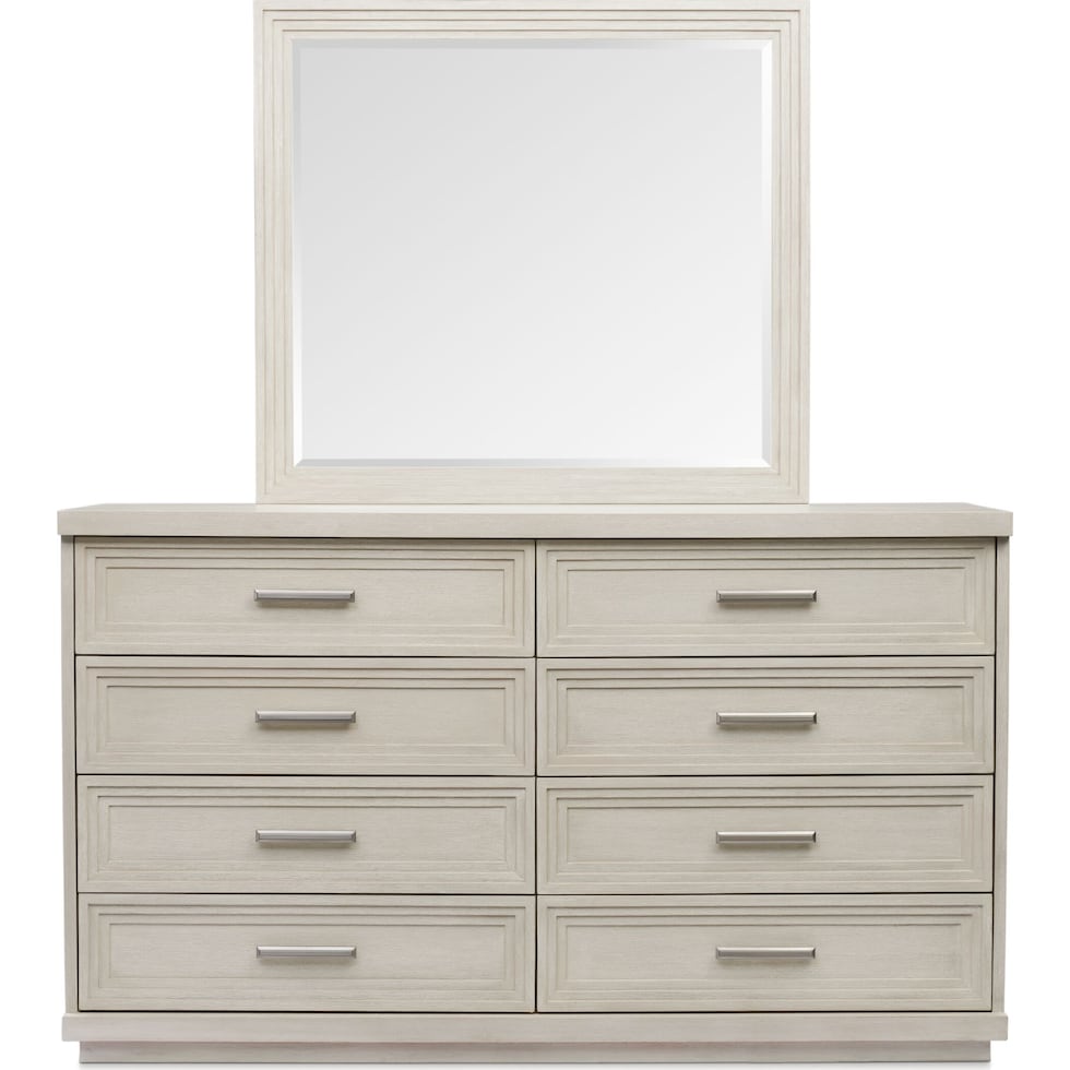 arielle bedroom white dresser and mirror   