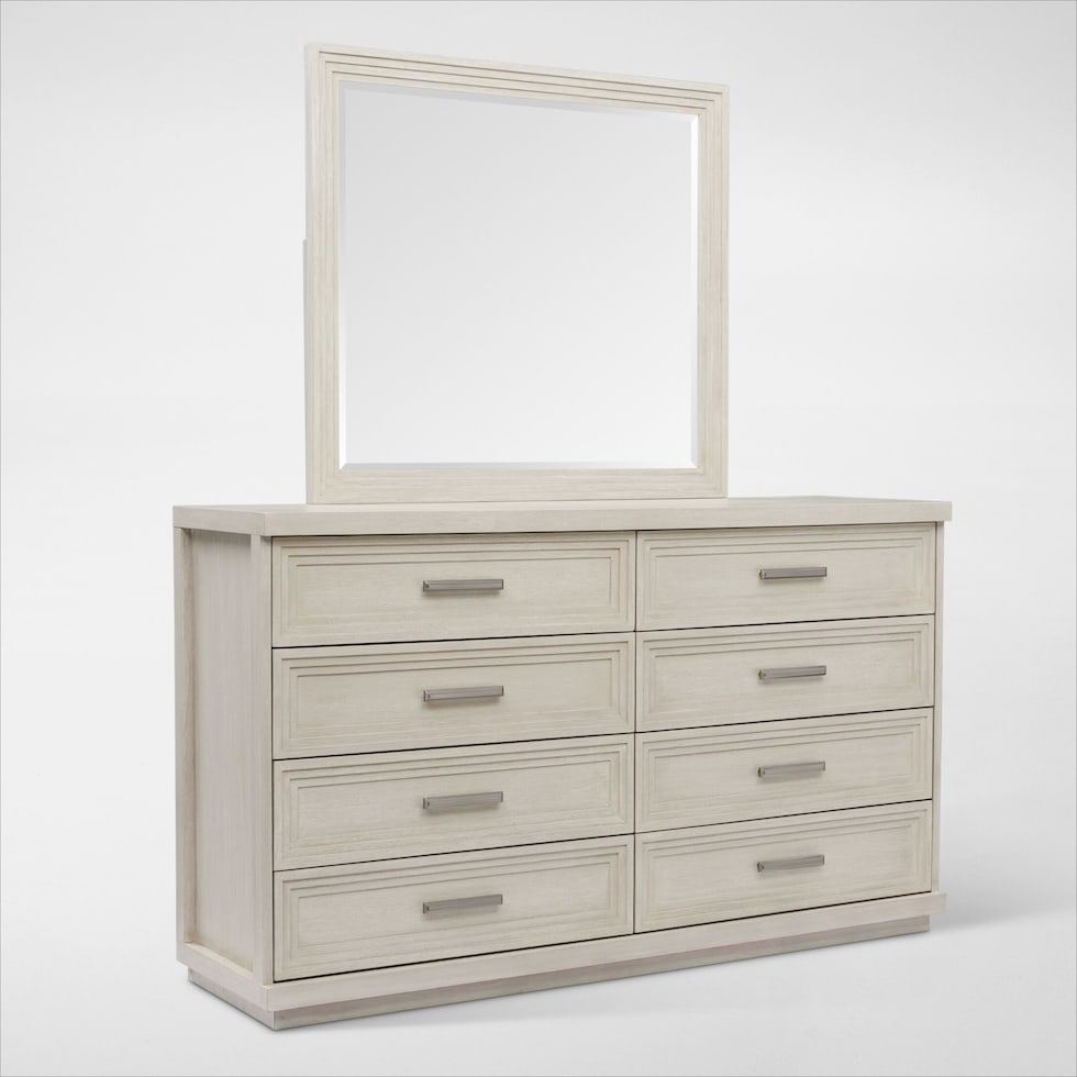 arielle bedroom white dresser and mirror   