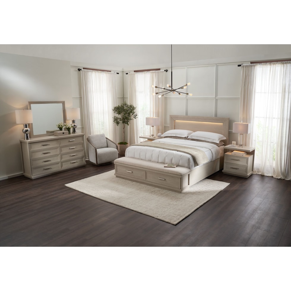 arielle bedroom white king bed   