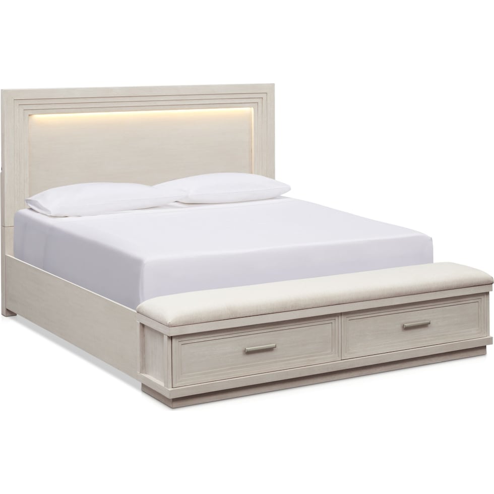 arielle bedroom white king bed   