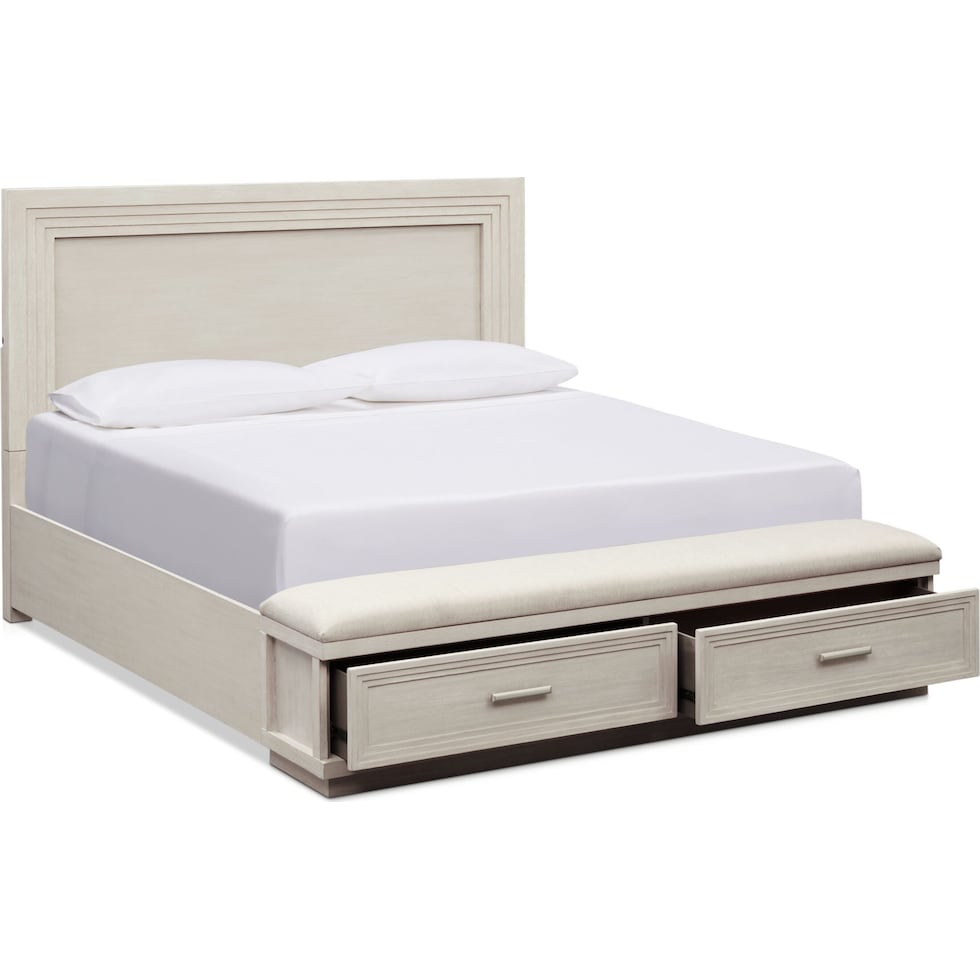 arielle bedroom white queen bed   