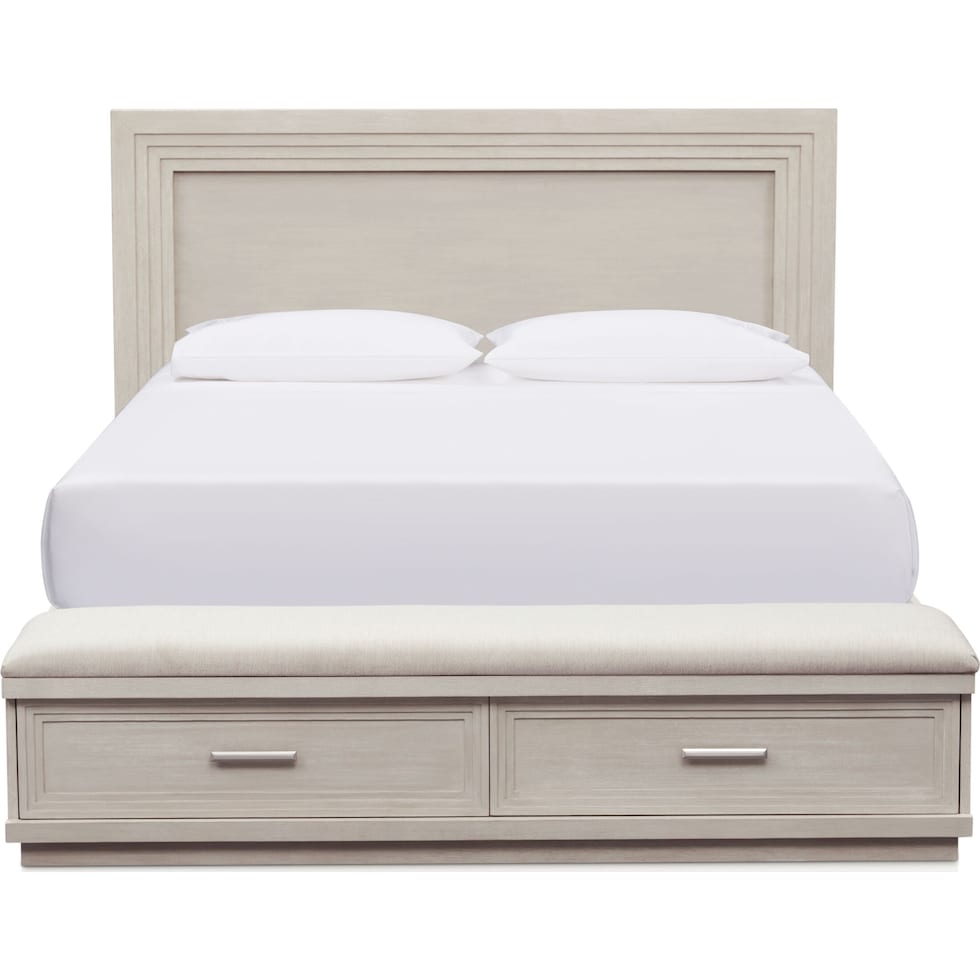 arielle bedroom white queen bed   