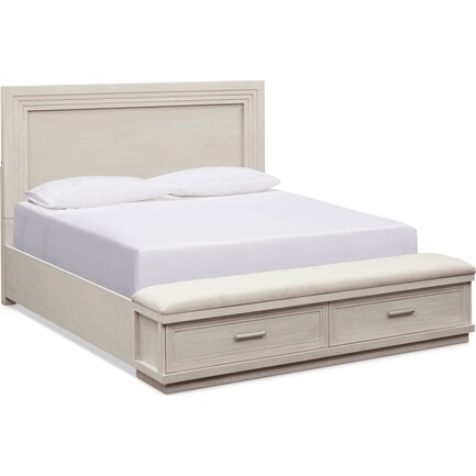 Arielle Queen Storage Bed - Parchment