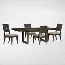 arielle dining dark brown  pc dining room web   
