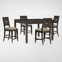 arielle dining dark brown  pc dining room web   