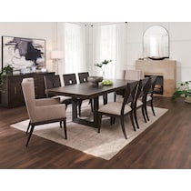 arielle dining dark brown dining table   