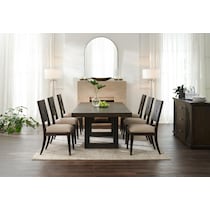 arielle dining dark brown dining table   