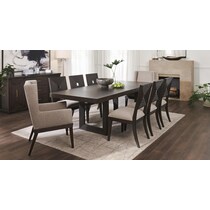 arielle dining dark brown dining table   