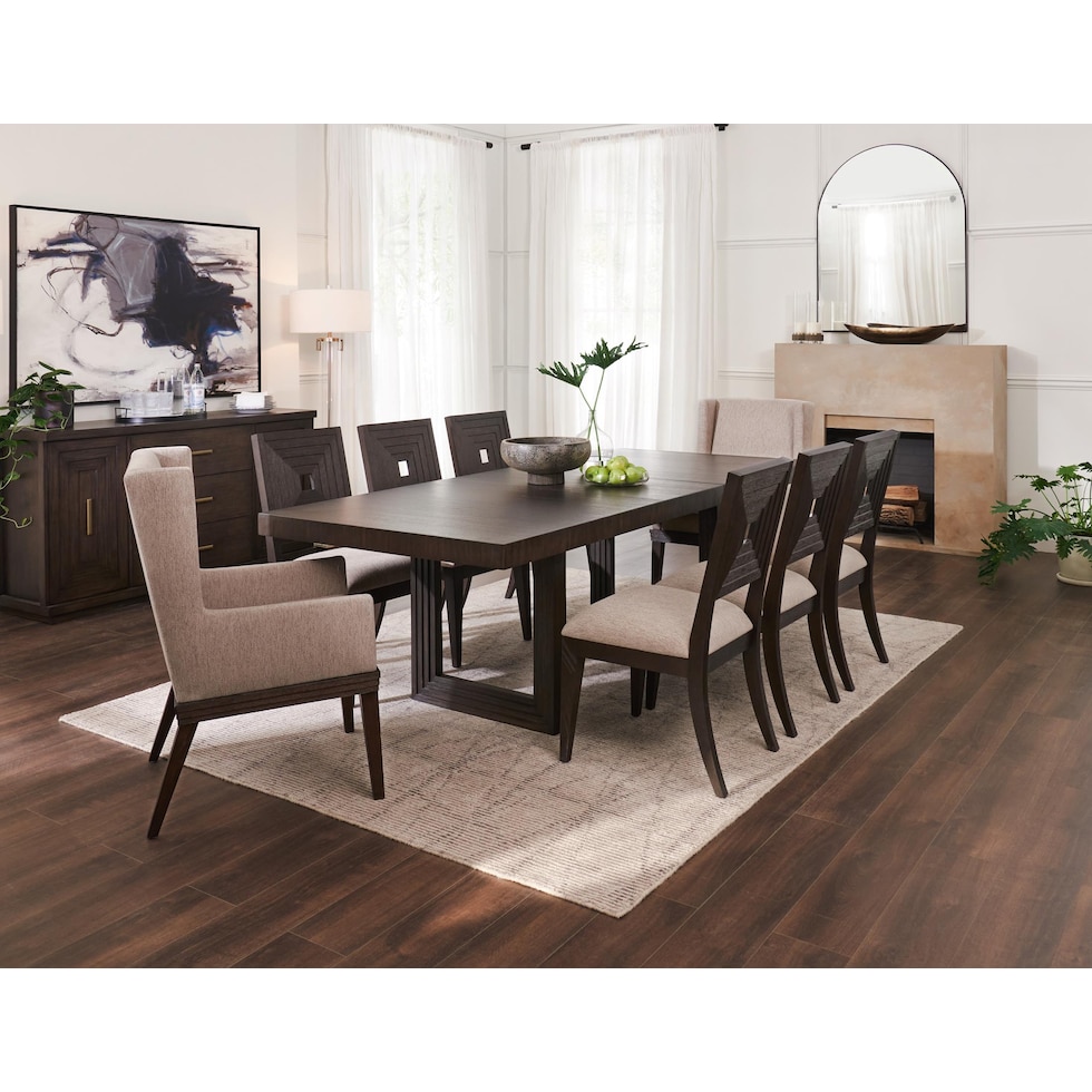 arielle dining dark brown host chair   