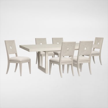 Arielle Extendable Dining Table and 6 Side Chairs