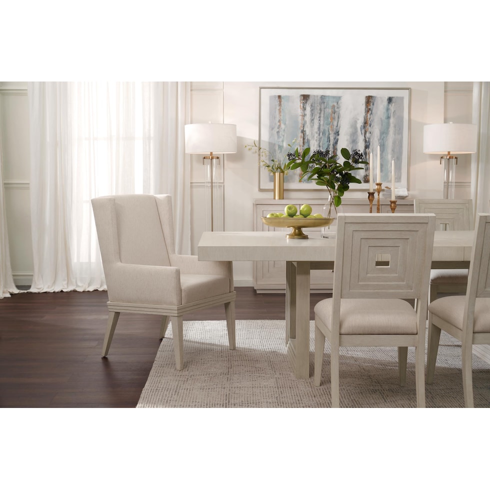 arielle dining white host chair   