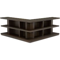 arielle occasional tables dark brown bookcase   