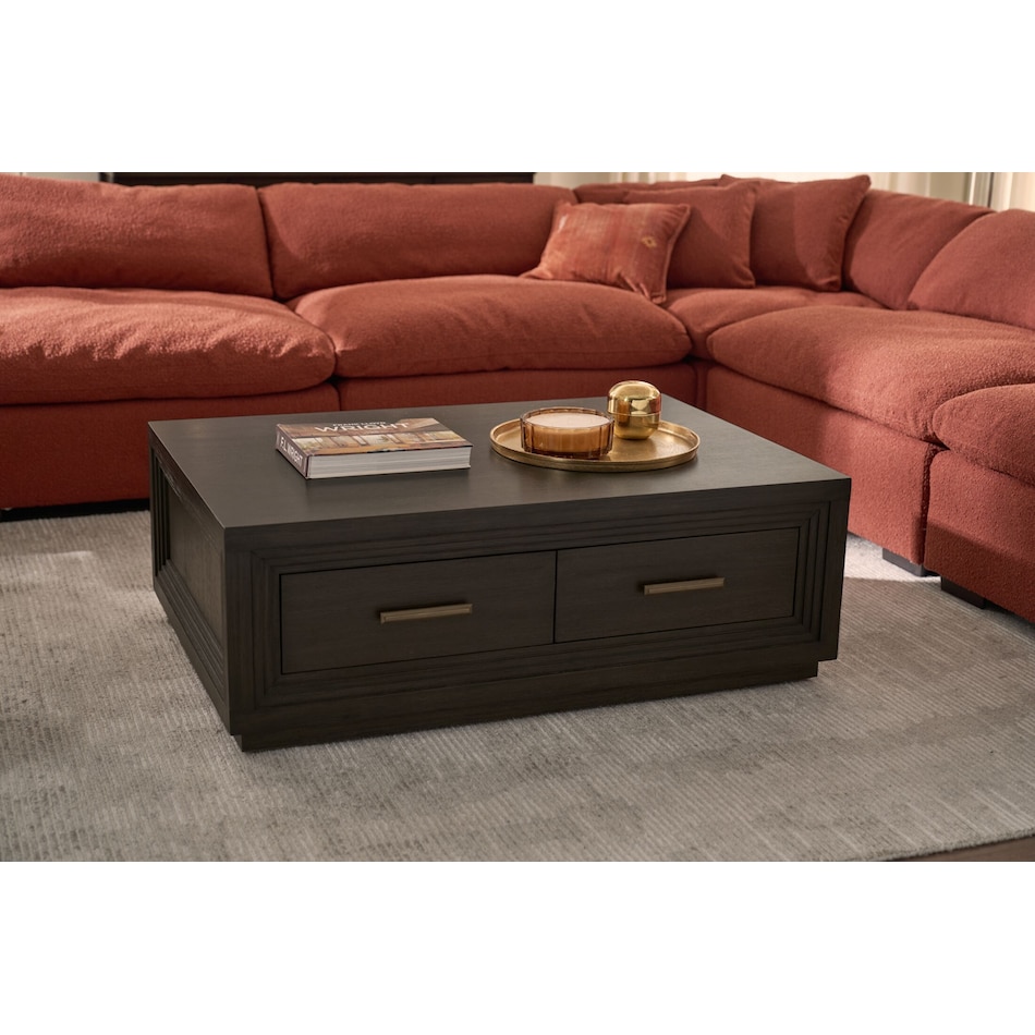 arielle occasional tables dark brown coffee table   